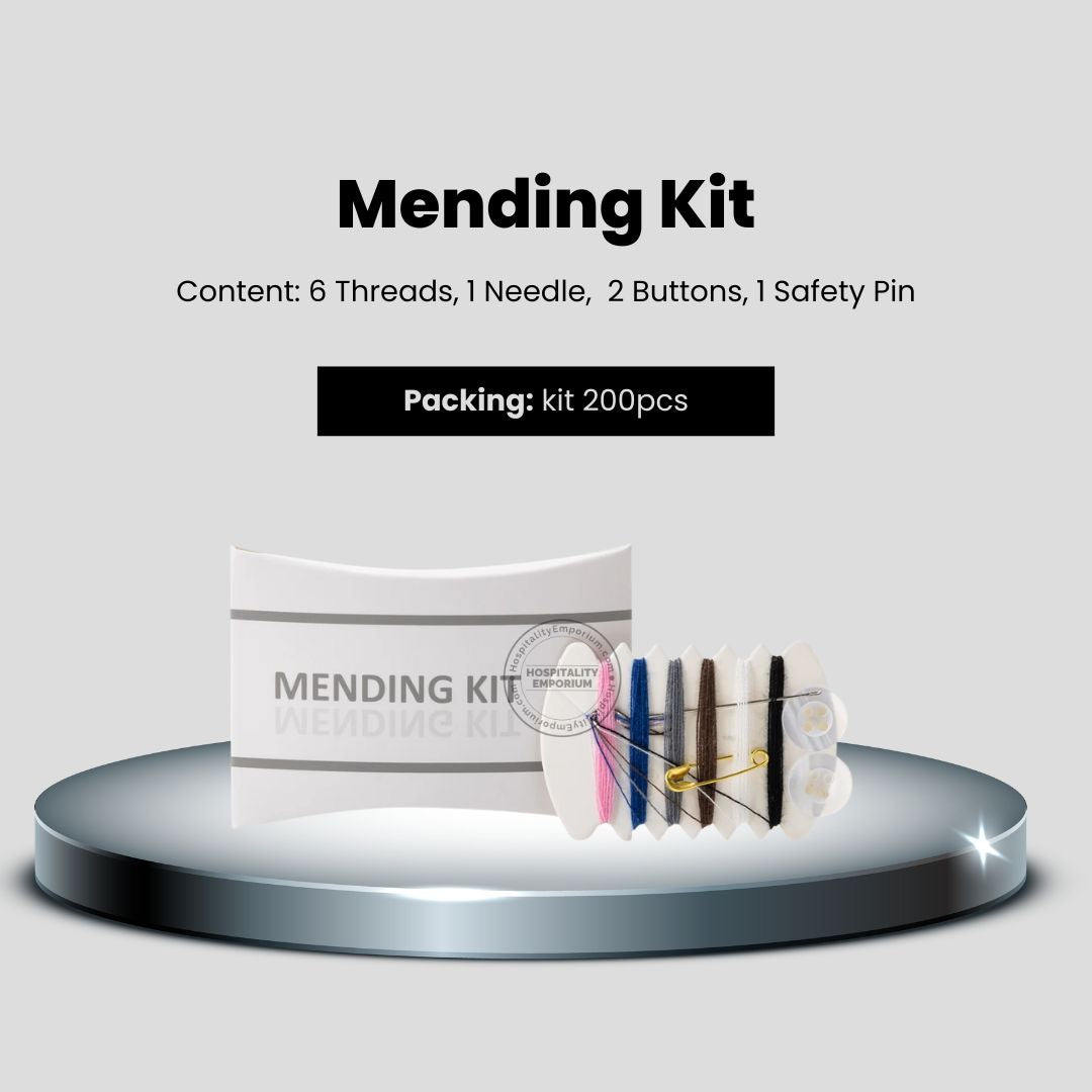 Mending Kit - Contents: 6 Threads, 1 Needle, 2 Buttons, 1 Safety Pin 500/cs