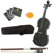 Mendini 16-Inch MA-Black Solid Wood Viola with Case, Bow, Rosin, Bridge and Strings