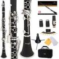 thumbnail image 1 of Mendini by Cecilio B Flat Beginner Student Clarinet w/ 2 Barrels,Case,Stand,Book,10 Reeds, 1 of 7