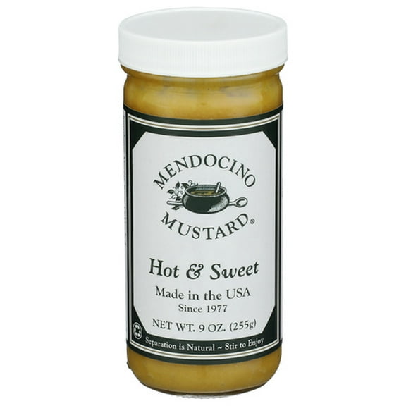 Mendocino Mustard Hot & Sweet 9 oz (Pack of 6)