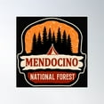 thumbnail image 1 of Mendocino National Forest Poster Wall Art, Modern Wall Decor, 16x16 UNFRAMED, 1 of 3