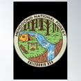 thumbnail image 1 of Mendocino National Forest River Camp Poster Wall Art, Modern Wall Decor, 12x18 UNFRAMED, 1 of 3
