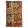 thumbnail image 1 of Mendocino Rust Copper Windowpane Plaid Leaf Fabric Tablecloth, 60x84 Ob, 1 of 3