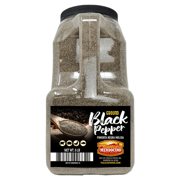 Mendocino Spices Black Pepper Ground 5lb Jug