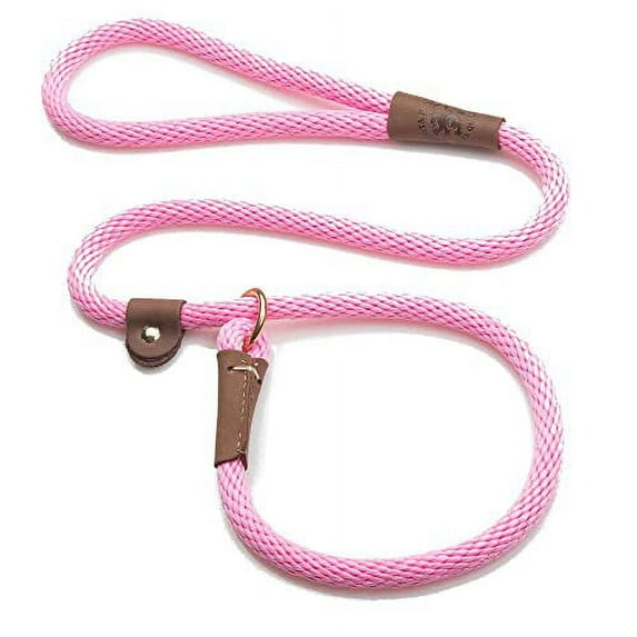 Mendota Dog Products British Style Slip Leash, 1/2-Inch by 4-Feet, Hot Pink