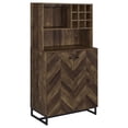 thumbnail image 1 of Mendoza 2-door Home Bar Cabinet Wine Storage Rustic Oak, 1 of 13