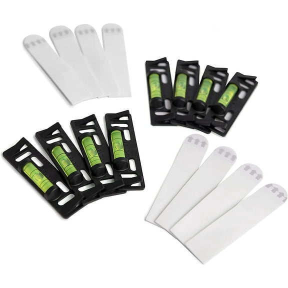 Mendyl Picture Hanging Kit LevelUp Built-in Liquid Bubble for Precision Hang 8 Picture Plastic Black