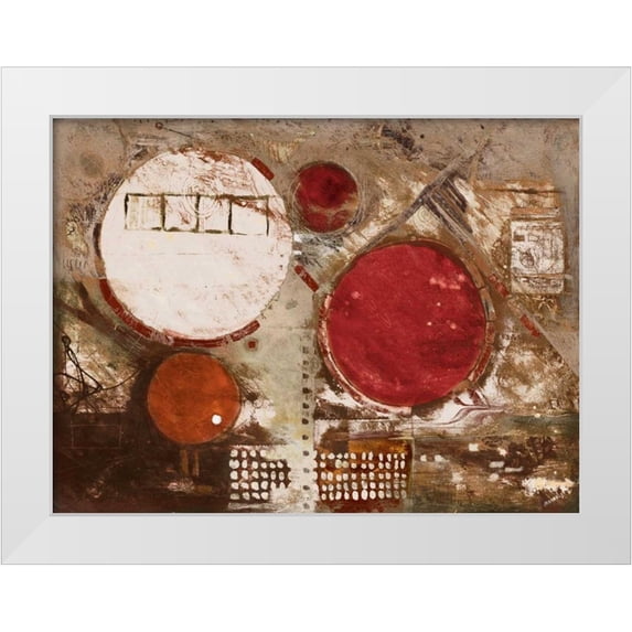 Meneely, Dan 14x12 White Modern Wood Framed Museum Art Print Titled - Red Jester