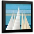 thumbnail image 1 of Meneely, Dan 15x15 Black Modern Framed Museum Art Print Titled - Main Sail Harbor III, 1 of 5