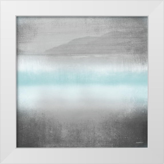 Meneely, Dan 15x15 White Modern Wood Framed Museum Art Print Titled - Foggy Loon Lake I