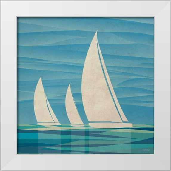 Meneely, Dan 15x15 White Modern Wood Framed Museum Art Print Titled - Water Journey II