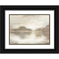 thumbnail image 1 of Meneely, Dan 18x14 Black Ornate Wood Framed with Double Matting Museum Art Print Titled - Lakes Morning Reflection, 1 of 4