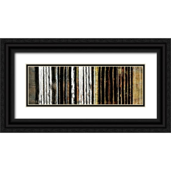 Meneely, Dan 18x9 Black Ornate Wood Framed with Double Matting Museum Art Print Titled - Vertical Horizon II