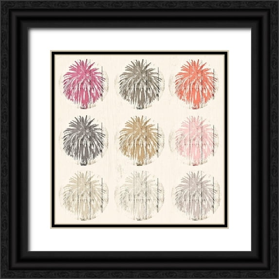 Meneely, Dan 20x20 Black Ornate Wood Framed with Double Matting Museum Art Print Titled - Tropical Palm Tree Collection