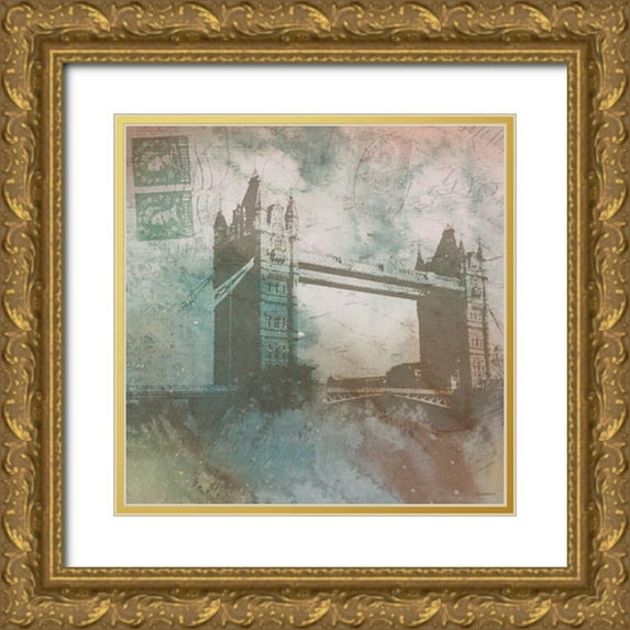 Meneely, Dan 20x20 Gold Ornate Wood Framed with Double Matting Museum Art Print Titled - Vintage Europe II