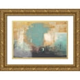 thumbnail image 1 of Meneely, Dan 24x17 Gold Ornate Wood Framed with Double Matting Museum Art Print Titled - Golden Peak, 1 of 4