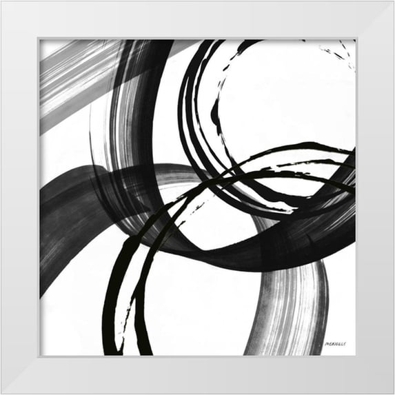 Meneely, Dan 26x26 White Modern Wood Framed Museum Art Print Titled - Black and White Pop II