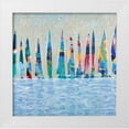 thumbnail image 1 of Meneely, Dan 26x26 White Modern Wood Framed Museum Art Print Titled - Dozen Colorful Boats, 1 of 4