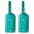 thumbnail image 1 of Menesia 2 Pack Cute Luggage Tags, Green Bird Faux Leather Travel Luggage Tag for Suitcases Bag, Funny Baggage Name Tags Set for Luggage, 1 of 5