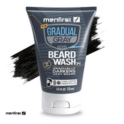 Menfirst Gradual Gray - Beard Wash - Medium Brown to Black Hair - 1 Pack - 4.6 Oz