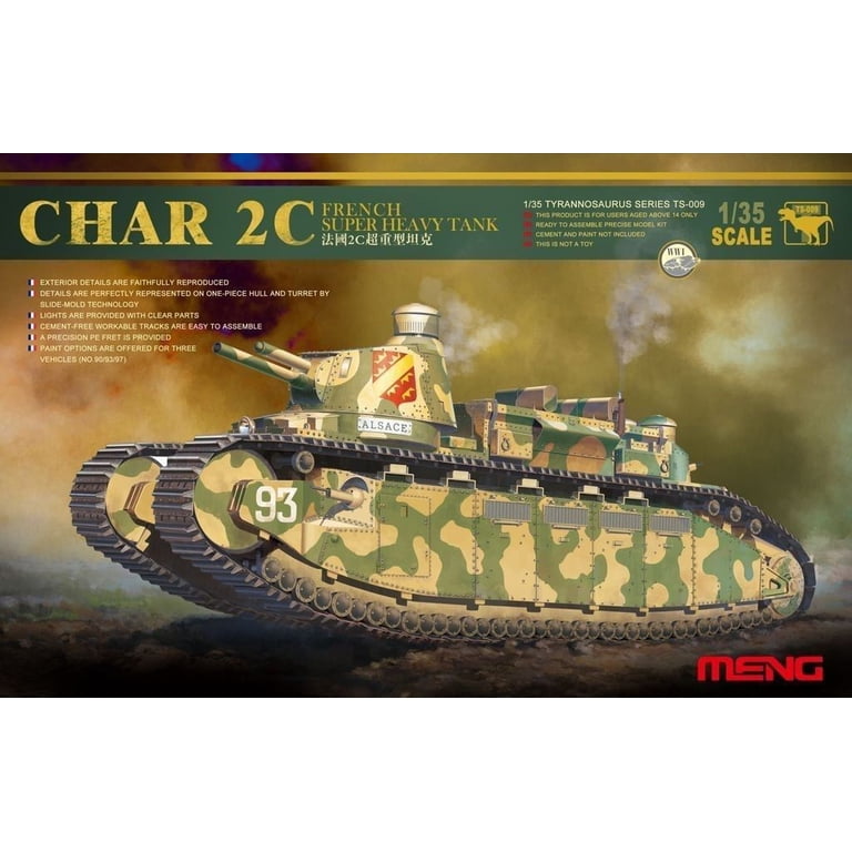 MENG CHAR 2C モンモデル 1/35 モデルキット Meng 1:35 Char 2C French Super Heavy WWI Tank - Plastic Model Kit