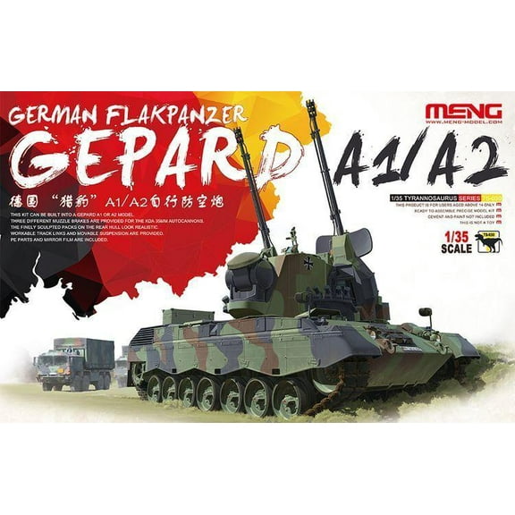 Meng Model 1/35 TS-030 German Flakpanzer Gepard A1/A2 Model Kit