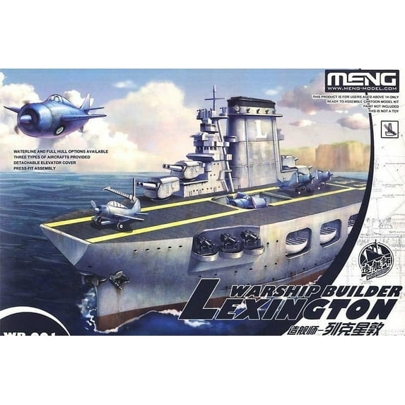 Meng Model WB-001 Warship Builder Lexington (Q Edition) Cute Aircraft