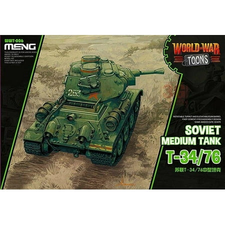 Meng Model WWT-006 T-34/76 Soviet Medium Tank (Q Edition) World War Toons Armour
