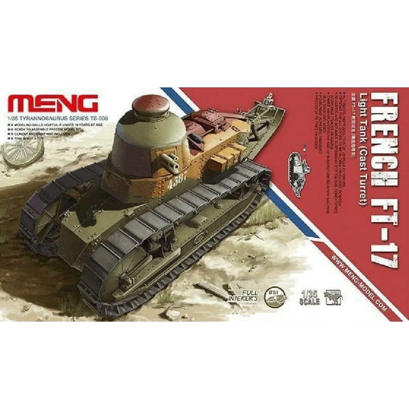Meng TS-008 Model 1/35 French FT-17 Light Tank (Cast Turret) Armour