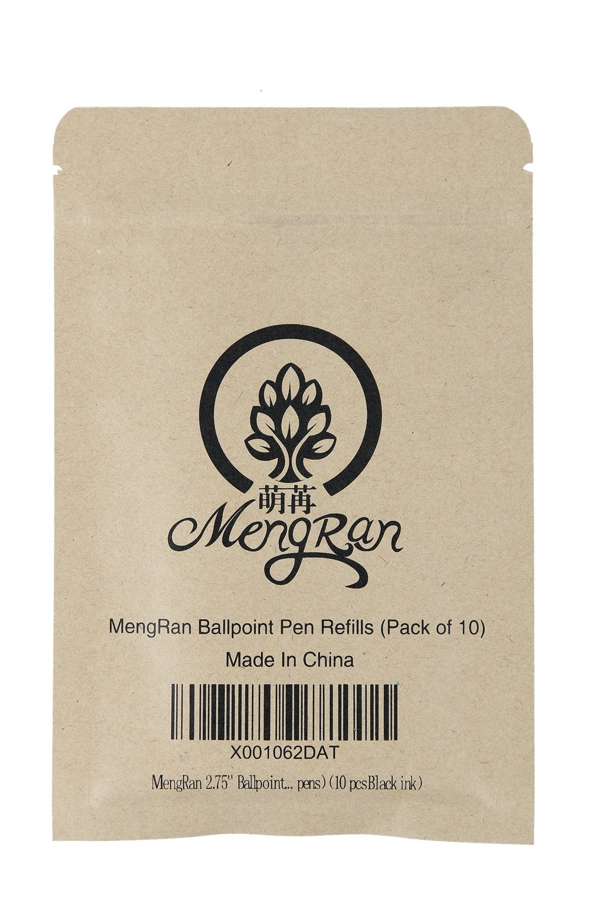 MengRan 275 Ballpoint Pen Refills for Diamond Crystal Stylus Pens and Ballpoint PensMetal RefillBlack Ink(Pack of 10)