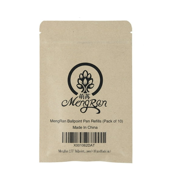 MengRan 275 Ballpoint Pen Refills for Diamond Crystal Stylus Pens and Ballpoint PensMetal RefillBlack Ink(Pack of 10)