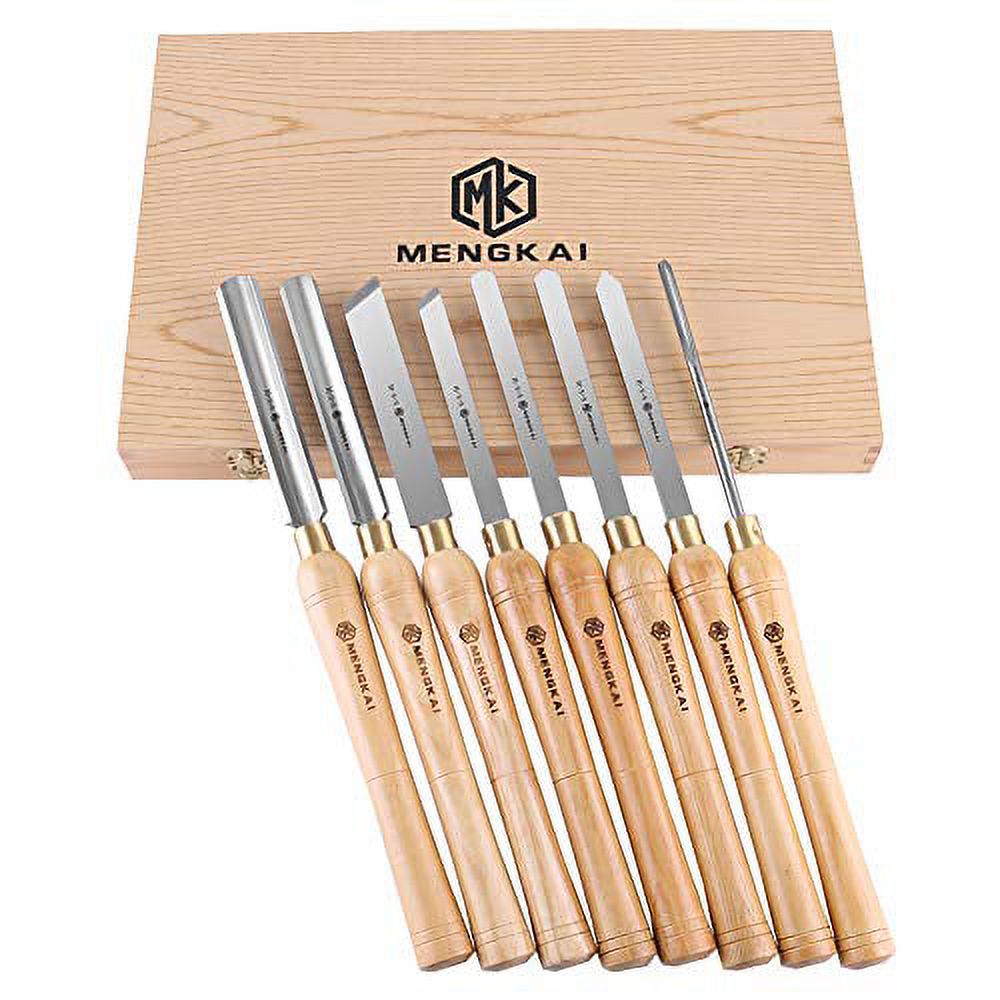 Mengkai Wood Turning Tools with HSS Blade Hardwood Handles Woodworking