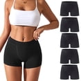 thumbnail image 1 of Mengpipi Women's Boyshort Underwear Comfort Cotton Panties, 5 Pack, Sizes M to 2XL, 1 of 6