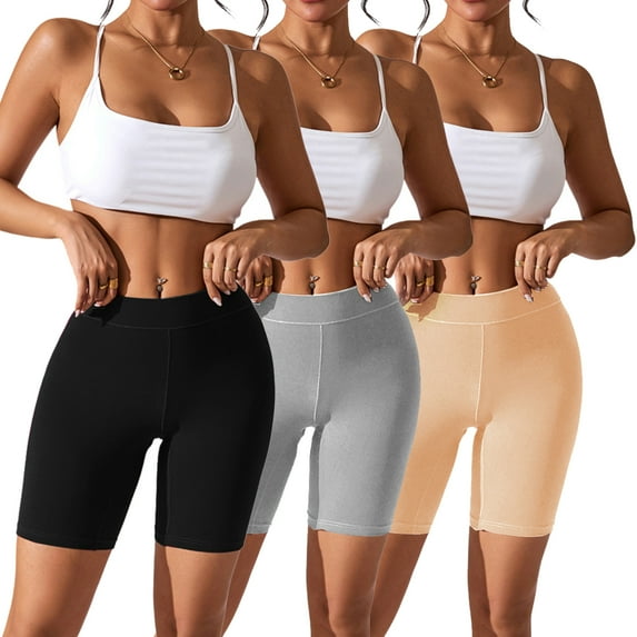 Mengpipi Women's Slip Shorts Comfort Cotton Slimming Short, 3 Pcak, Sizes M to 2XL