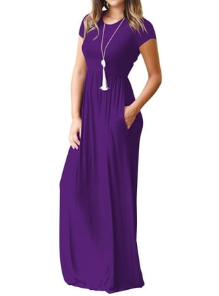 Purple summer maxi dress hot sale