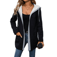 thumbnail image 1 of Mengpipi Women’s Plus Size Jackets Fall Spring Long Sleeve Hooded Color Block Pocket Loose Casual Outerwear Coat 1X-4X, 1 of 7