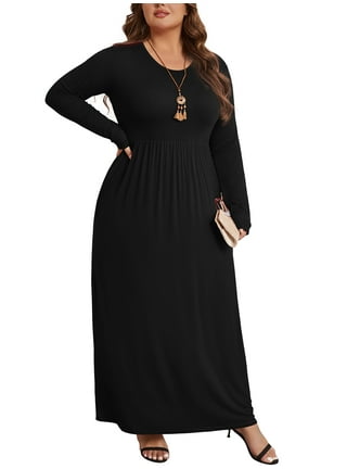 black plus size maxi dresses