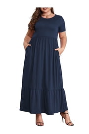 maxi jersey dresses with sleeves PrettyLittleThing Women's Petite Soft Touch Long Sleeve Dress in Black vestido de noiva main image 1