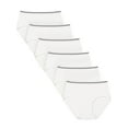 thumbnail image 1 of Mengpipi Women's Plus Size Cotton Brief Underwear White, 6-Pack, 2XL-5XL, 1 of 4