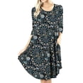 thumbnail image 1 of Mengpipi Women's T-Shirt Dresses Long Sleeve Plain Flowy Women Midi Dress with Pocket S-2XL, 1 of 9