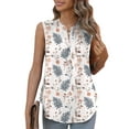 thumbnail image 1 of Mengpipi Womens Casual Tank Top Sleeveless Summer Shirts V-Neck Comfy Blouse for Work S-XL, 1 of 5