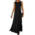 thumbnail image 1 of Mengpipi Womens Dresses Sleeveless Elegant Crew Neck A-Line Maxi Dresses S-XXL, 1 of 5