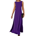 thumbnail image 1 of Mengpipi Womens Dresses Sleeveless Elegant Crew Neck A-Line Maxi Dresses S-XXL, 1 of 5