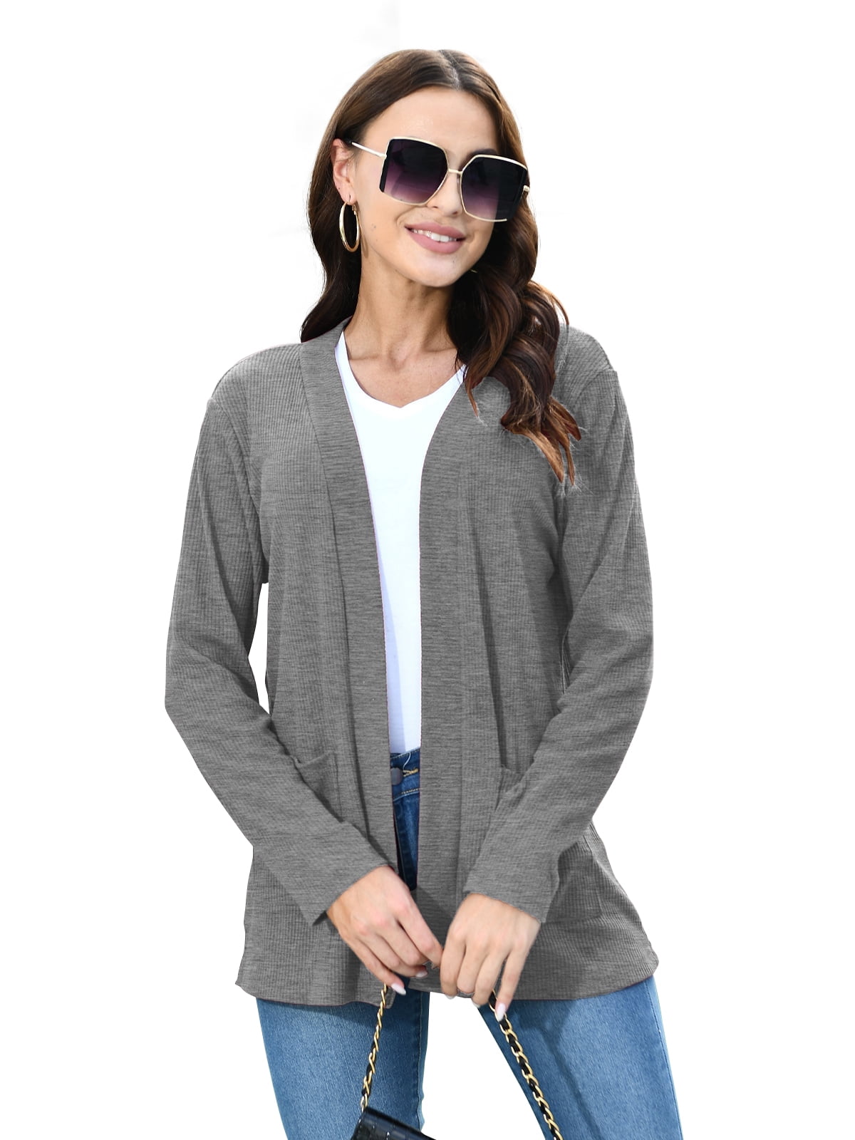 Warm Open Front Long Cardigans