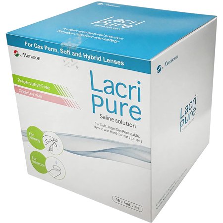 Menicon LacriPure Rinsing & Insertion Saline Solution 98 Vials (Pack of 3)