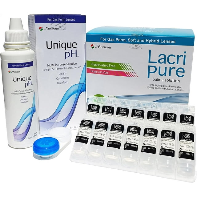 Menicon LacriPure Saline 98 Vials and Menicon Unique pH MultiPurpose