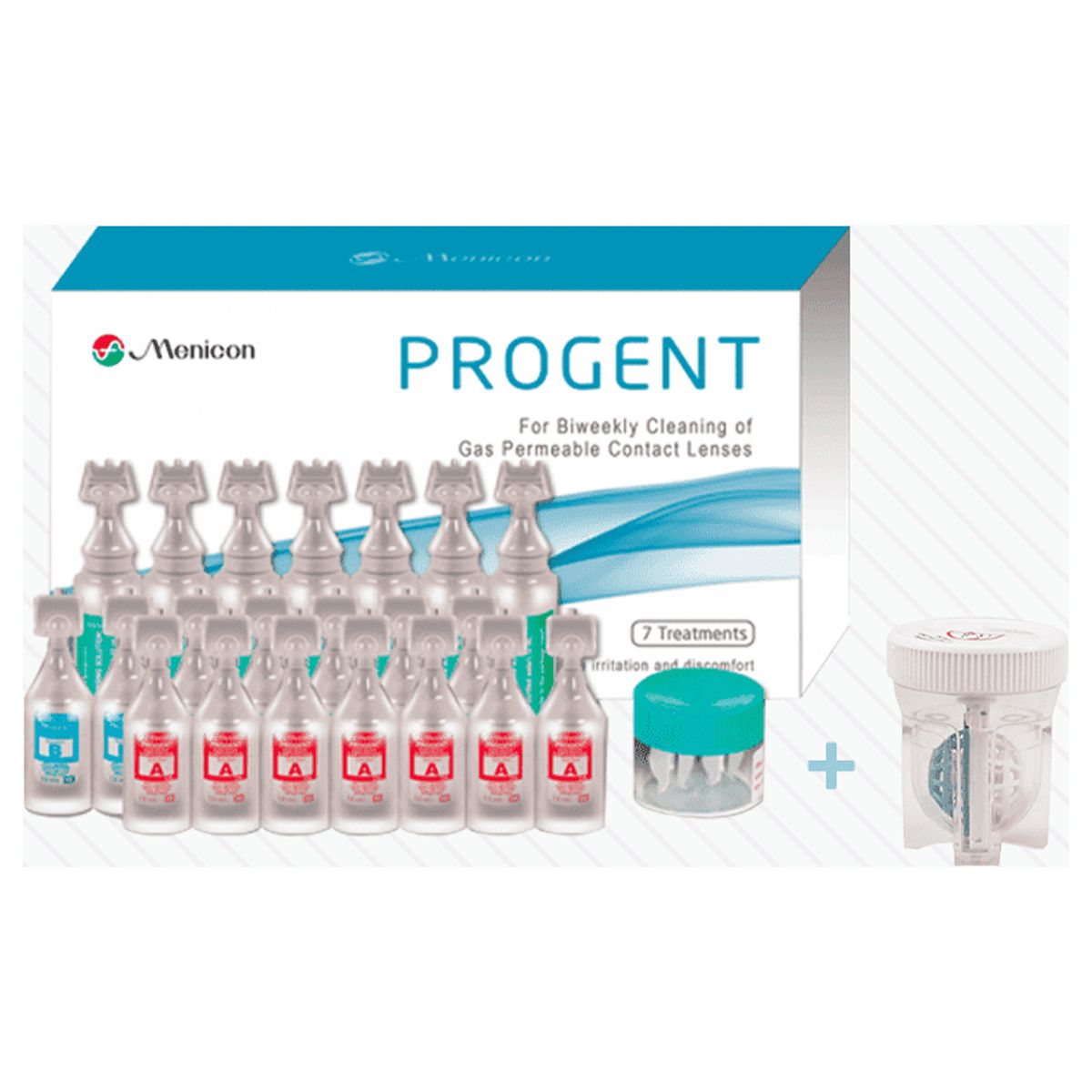 Menicon Progent Biweekly Contact Lens Cleaner Removes Protein