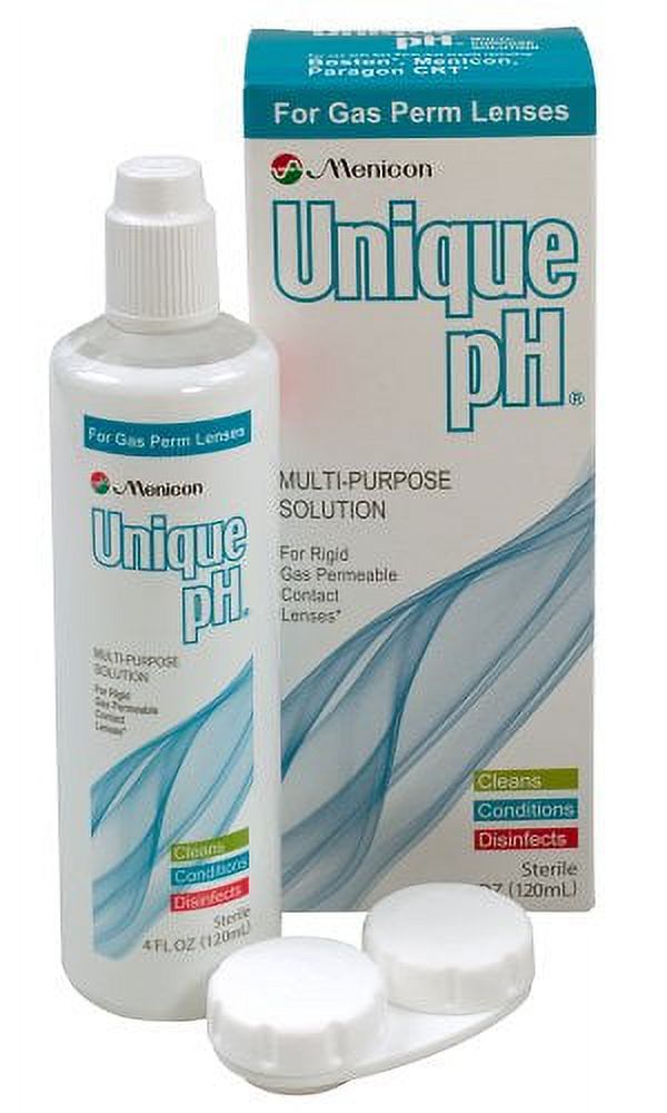 Menicon Unique pH MultiPurpose Solution 4 fl oz (120ml) + RGP Lens