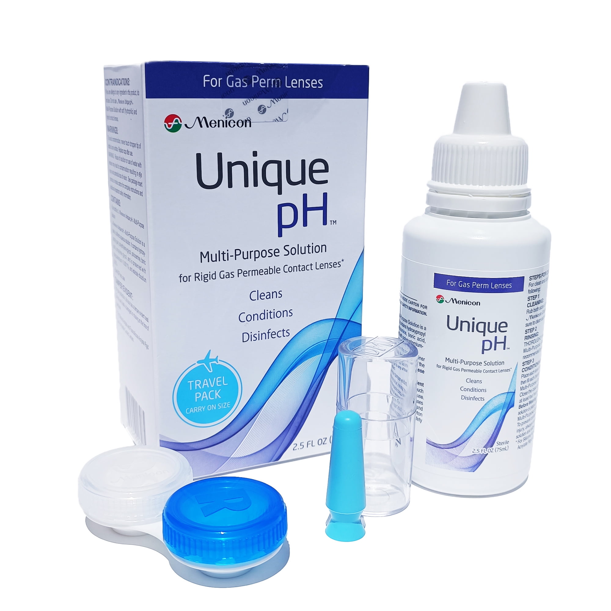 Menicon Unique pH Saline Travel Pack 2.5 Oz & Lumivis Scleral Lens