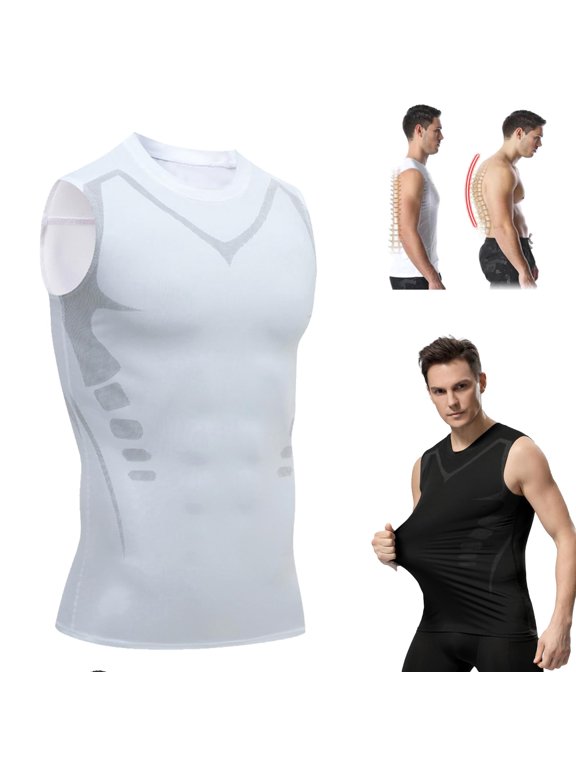 Tourmaline Posture Corrector Vest,Ionic Shaping Sleeveless Shirt,Back Posture Corrector for Men, Ionic Shaping Vest for Men